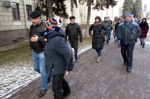 "Прогулка оппозиции" в Центральном районе Волгограда. 11 декабря 2016 года. Фото Вячеслава Ященко для "Кавказского узла".