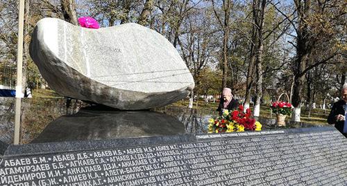 Мемориал с именами расстрелянных во время репрессий. Владикавказ, 30 октября 2018 г. Фото Эммы Марзоевой для "Кавказского узла"