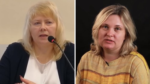 Марина Дубровина (слева) и Елена Милашина. Коллаж "Кавказского узла" из скриншотов видео: https://youtu.be/Tike0SC4rgw и https://youtu.be/GL0PmG9ZdGY