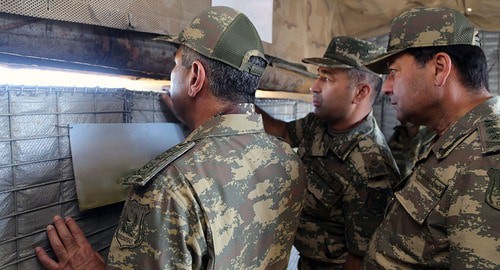 Азербайджанские военные. Фото пресс-службы МО Азербайджана https://mod.gov.az/az/news/mudafie-naziri-on-xett-bolmelerinde-olub-video-31397.html