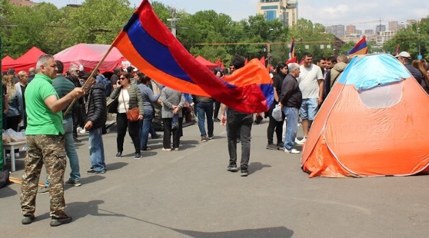 Протесты оппозиции в Ереване. Фото Тиграна Петросяна для "Кавказского узла".