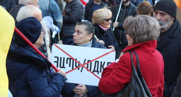 Протестующие в Ереване, фото Тиграна Петросяна для "Кавказского узла"