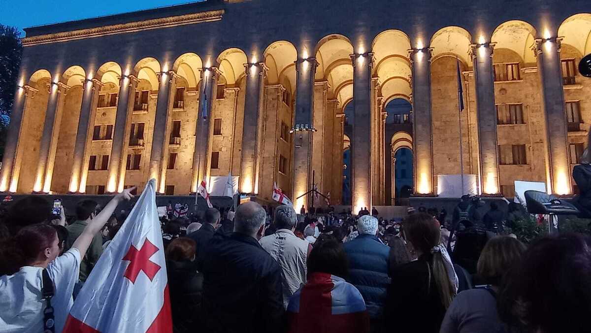 Участники акции в Тбилиси. Фото Инны Кукуджановой для "Кавказского узла" .